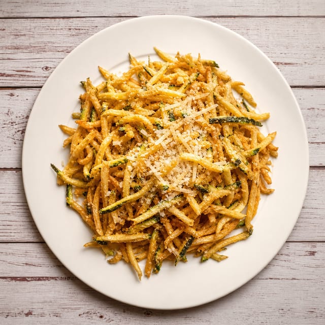 Fried Shoestring Zucchini.
