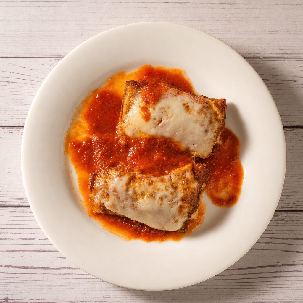 Eggplant Rollatini Parmigiana.